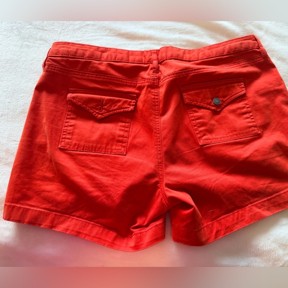 Banana Republic Red Cargo Shorts Womens Size 8 Cotton Stretch Casual - Picture 7 of 10